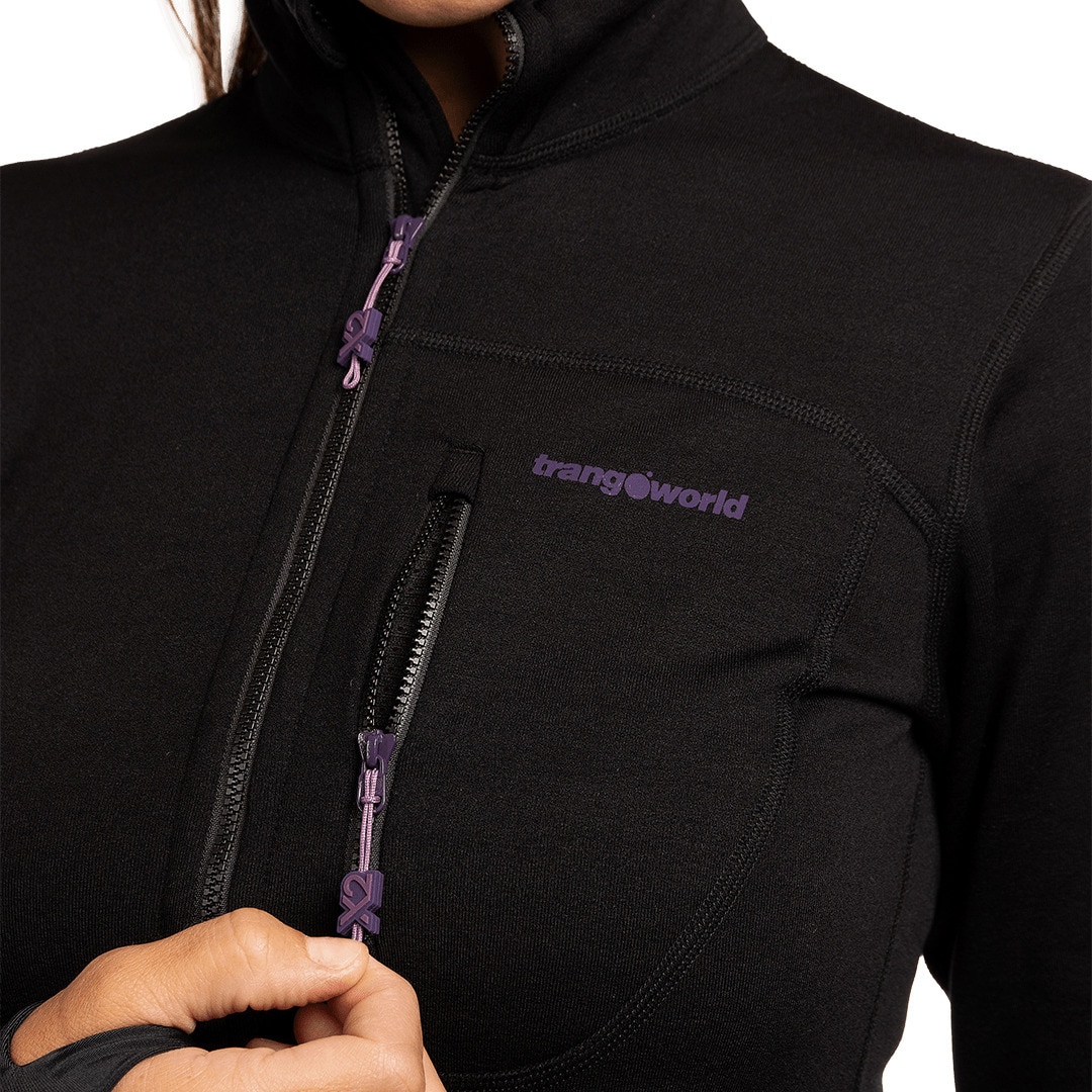 Forro polar de mujer Trx2 stretch wm pro Trangoworld - Negro mate Negro mate-4