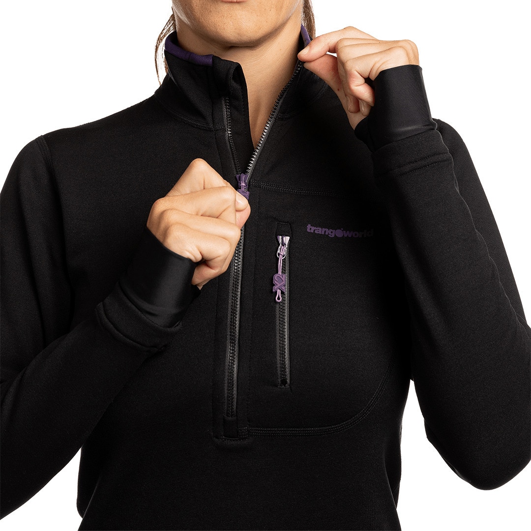 Forro polar de mujer Trx2 stretch wm pro Trangoworld - Negro mate Negro mate-5
