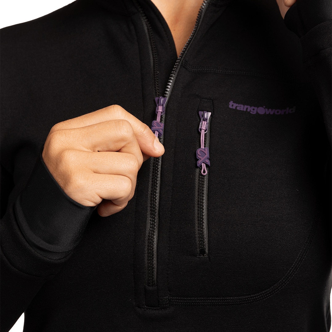 Forro polar de mujer Trx2 stretch wm pro Trangoworld - Negro mate Negro mate-6