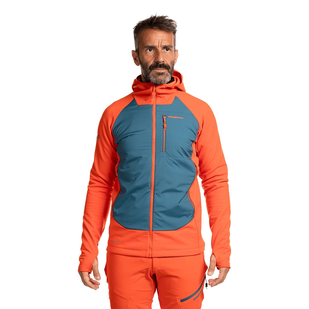 Imagen 3 de Chaqueta de hombre Trx2 hybrid lt pro Trangoworld - Naranja / Azul marino Naranja / Azul marino