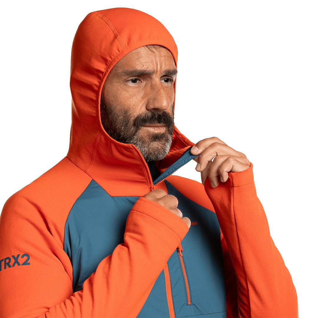 Imagen 5 de Chaqueta de hombre Trx2 hybrid lt pro Trangoworld - Naranja / Azul marino Naranja / Azul marino