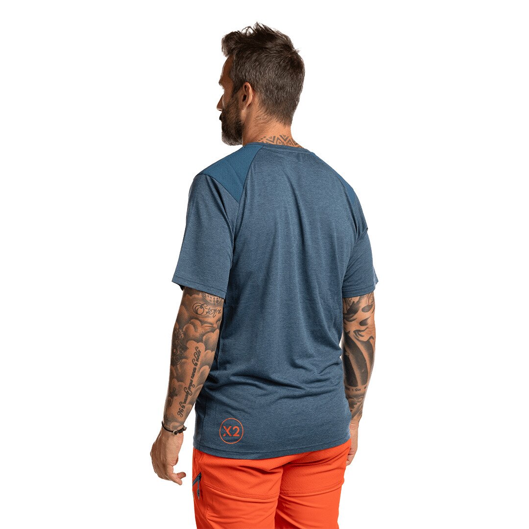 Camiseta de hombre Trx2 pro short Trangoworld - Azul Azul-4
