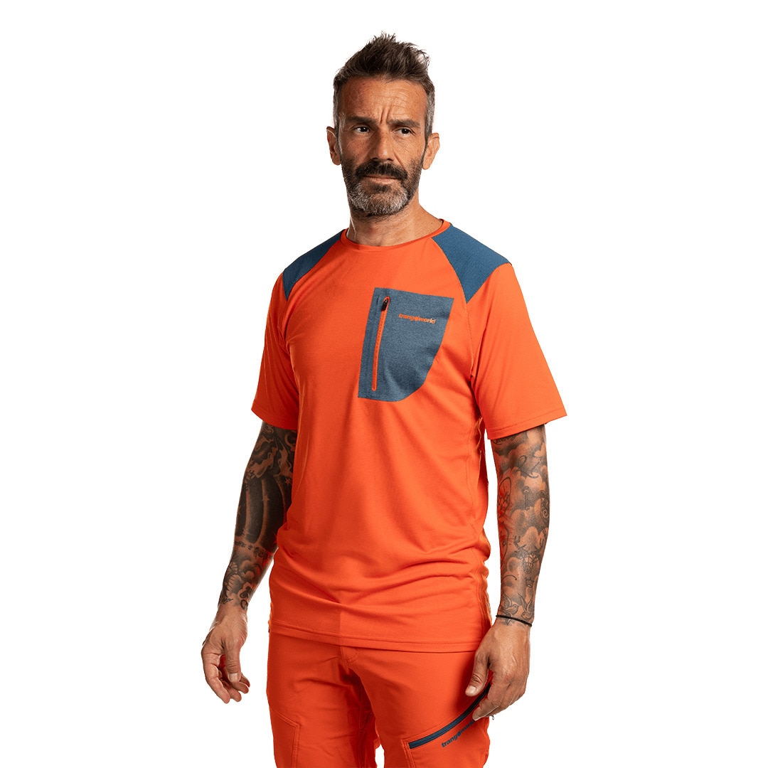 Camiseta de hombre Trx2 pro short Trangoworld - Naranja fuerte Naranja fuerte-3