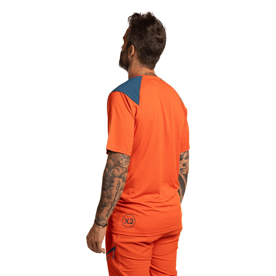 Camiseta de hombre Trx2 pro short Trangoworld - Naranja fuerte Naranja fuerte-4