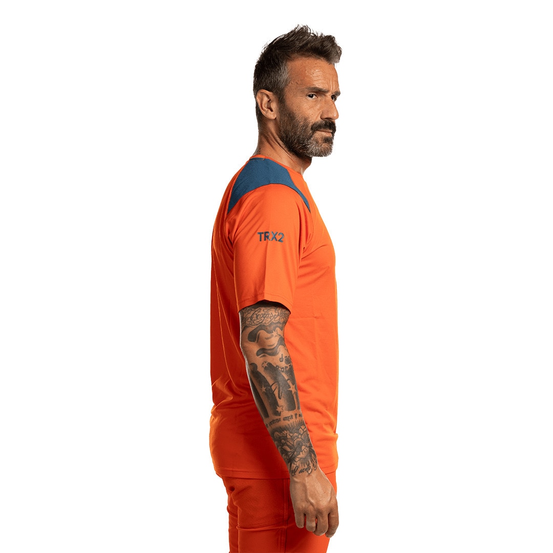 Camiseta de hombre Trx2 pro short Trangoworld - Naranja fuerte Naranja fuerte-5