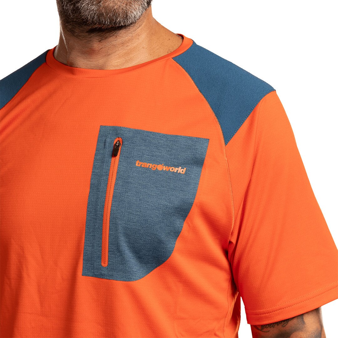 Camiseta de hombre Trx2 pro short Trangoworld - Naranja fuerte Naranja fuerte-6