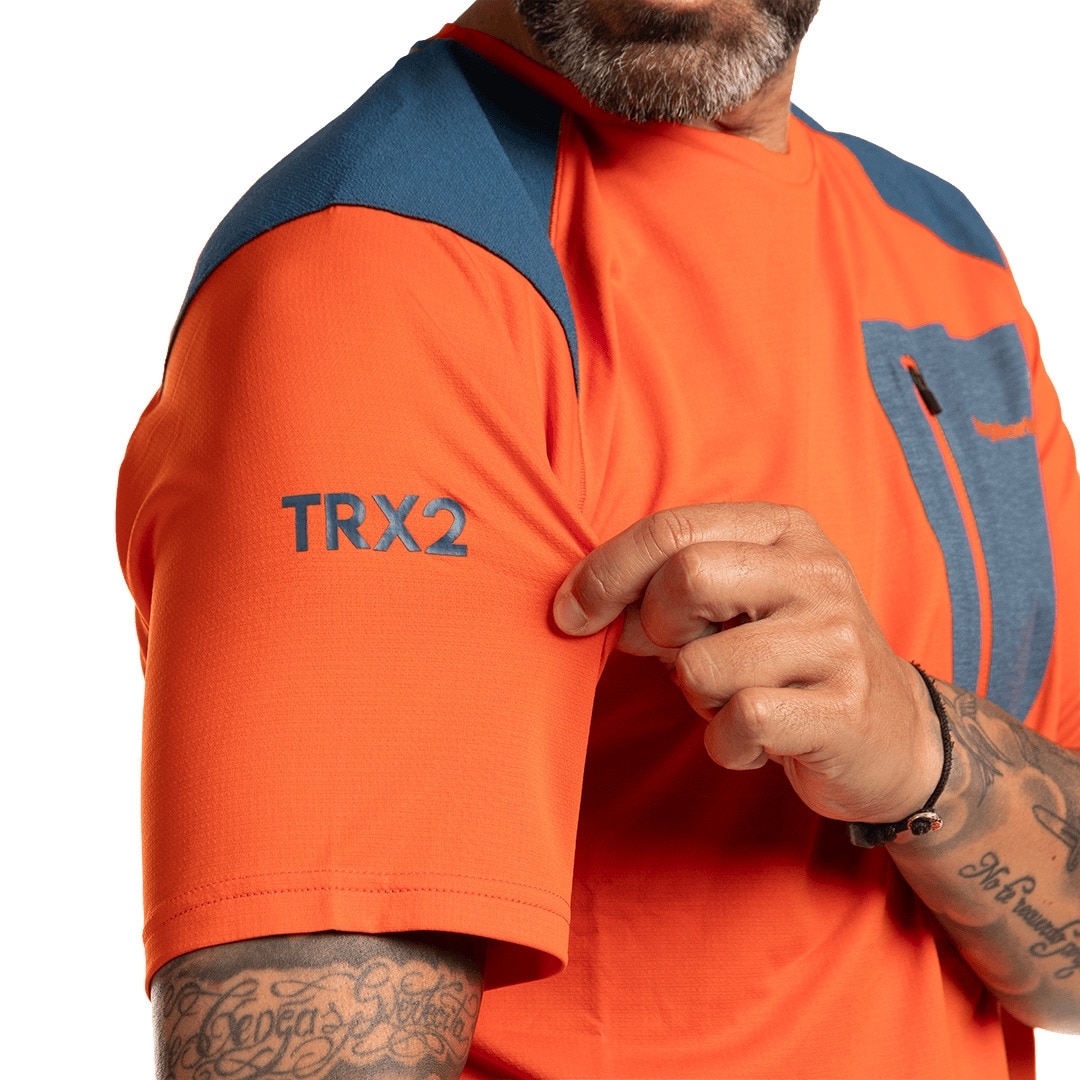 Camiseta de hombre Trx2 pro short Trangoworld - Naranja fuerte Naranja fuerte-7