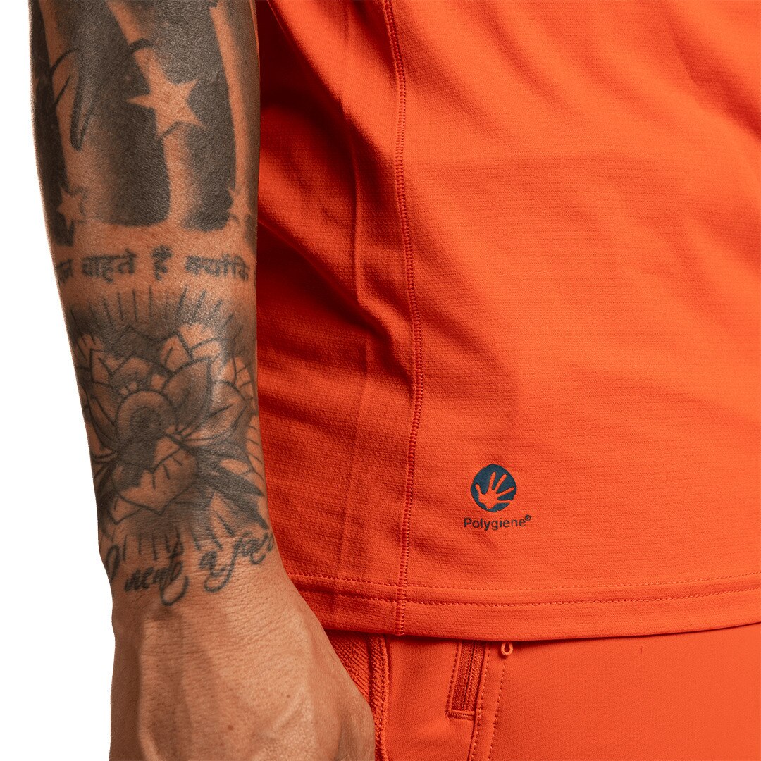 Camiseta de hombre Trx2 pro short Trangoworld - Naranja fuerte Naranja fuerte-8