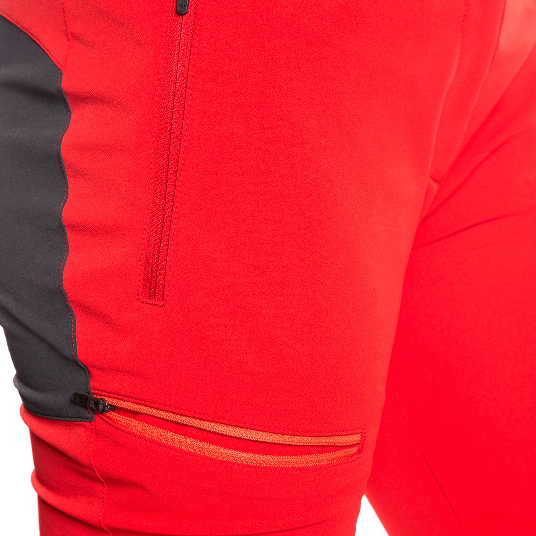 Pantalón largo de mujer Lahan Trangoworld - Negro Rojo / Negro-5