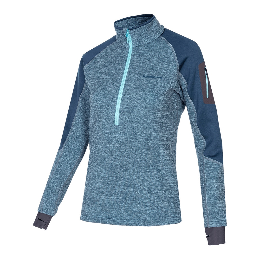Trangoworld Forro polar de mujer Bellagio vd Azul turquesa / Azul marino