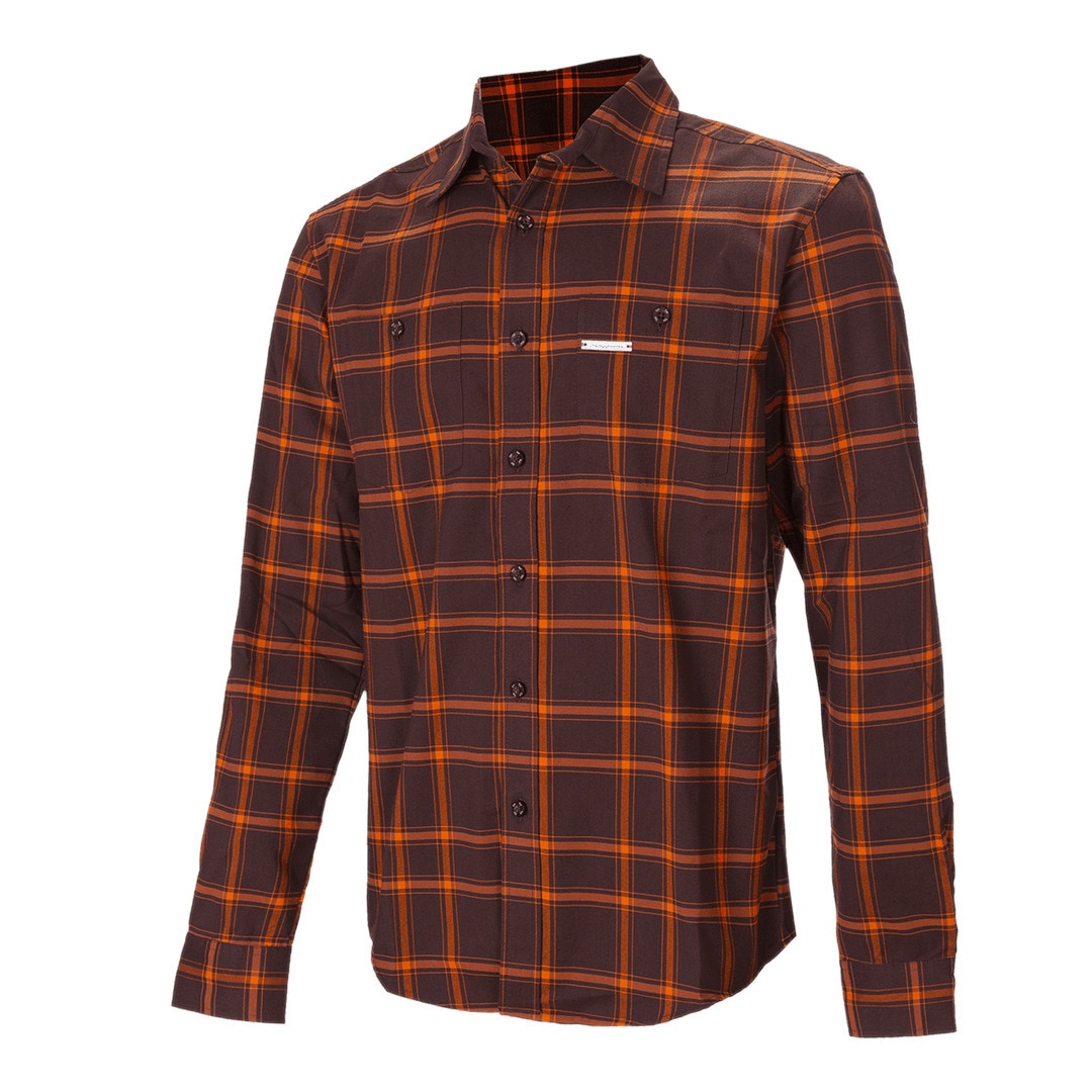 Camisa de hombre Zernez Trangoworld - Marrón Marrón-1