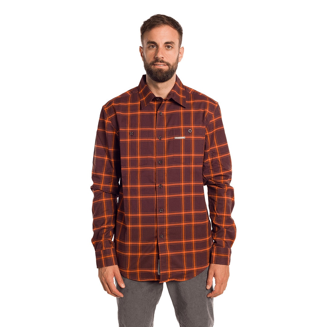 Camisa de hombre Zernez Trangoworld - Marrón Marrón-3