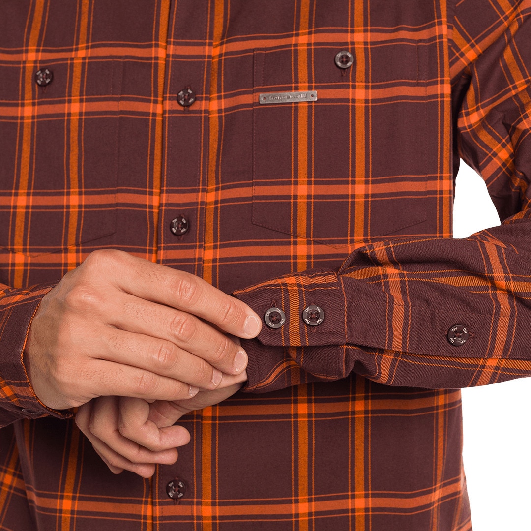 Camisa de hombre Zernez Trangoworld - Marrón Marrón-5
