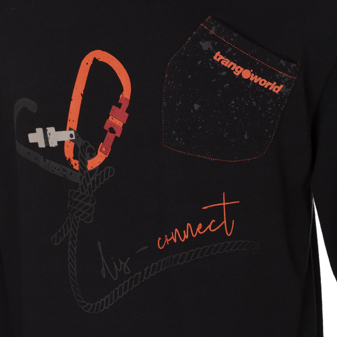 Imagen 2 de Sudadera de hombre Disconnect Trangoworld - Negro Negro