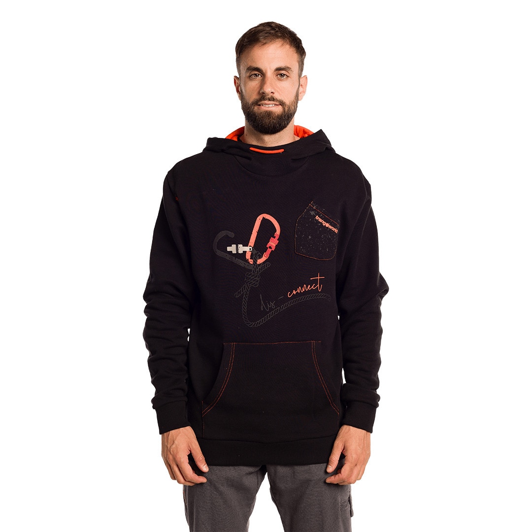 Imagen 3 de Sudadera de hombre Disconnect Trangoworld - Negro Negro