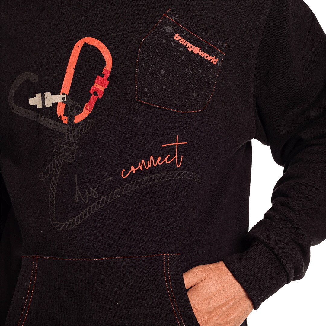 Imagen 5 de Sudadera de hombre Disconnect Trangoworld - Negro Negro