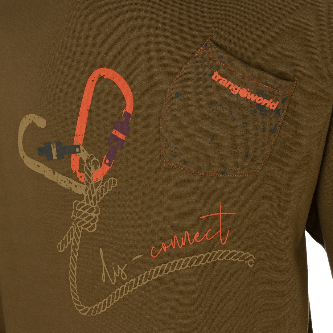 Imagen 2 de Sudadera de hombre Disconnect Trangoworld - Kaki Kaki