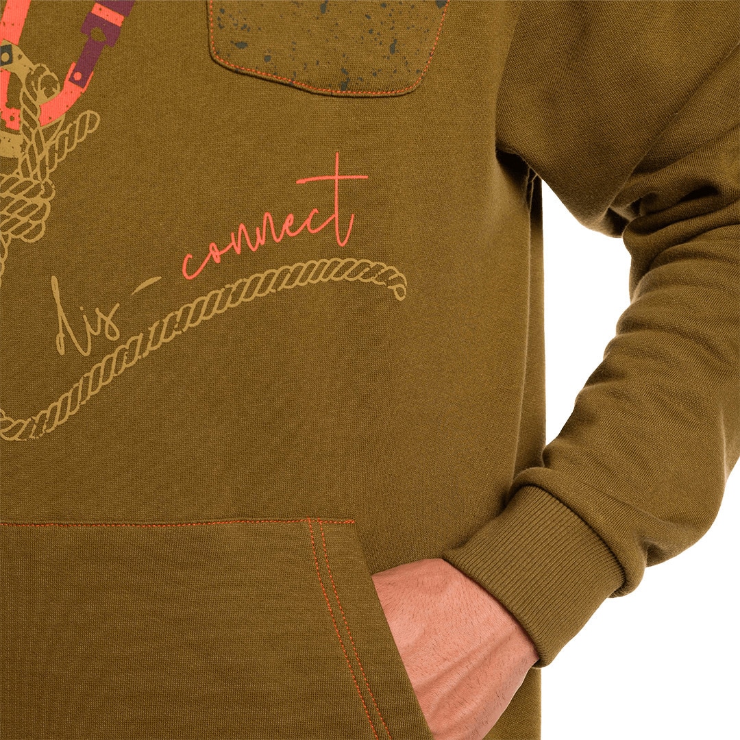 Imagen 6 de Sudadera de hombre Disconnect Trangoworld - Kaki Kaki