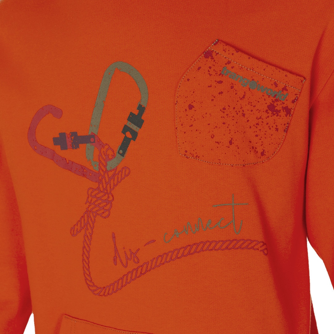 Imagen 2 de Sudadera de hombre Disconnect Trangoworld - Rojo Teja Rojo Teja