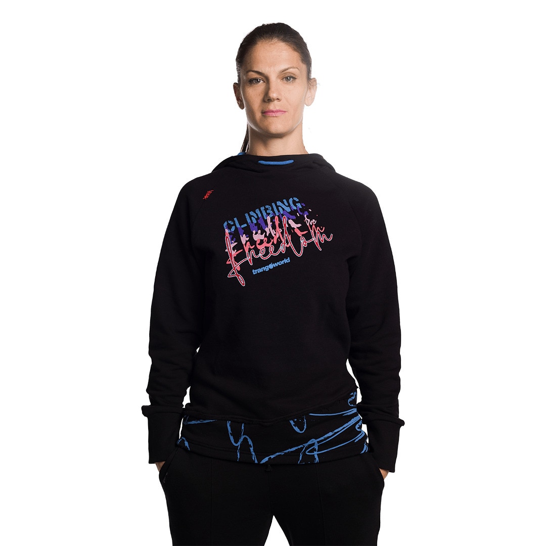 Sudadera de mujer Rosendal Trangoworld - Negro / Azul Negro / Azul-3