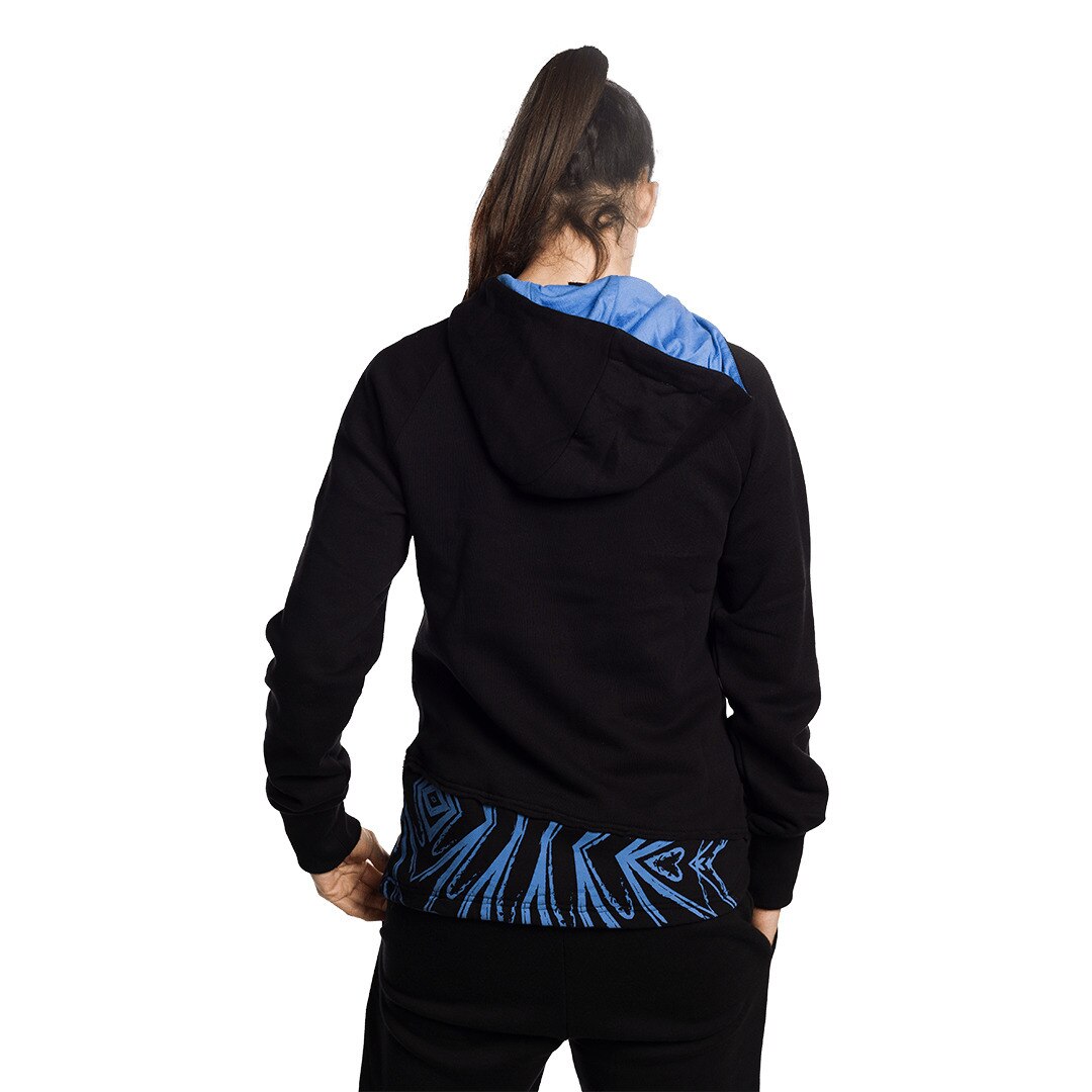 Sudadera de mujer Rosendal Trangoworld - Negro / Azul Negro / Azul-4