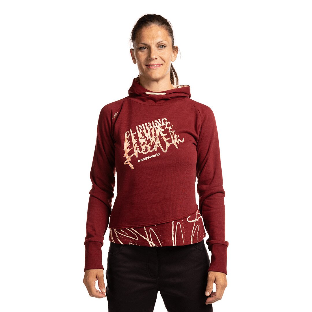 Sudadera de mujer Rosendal Trangoworld - Burdeos Burdeos-3