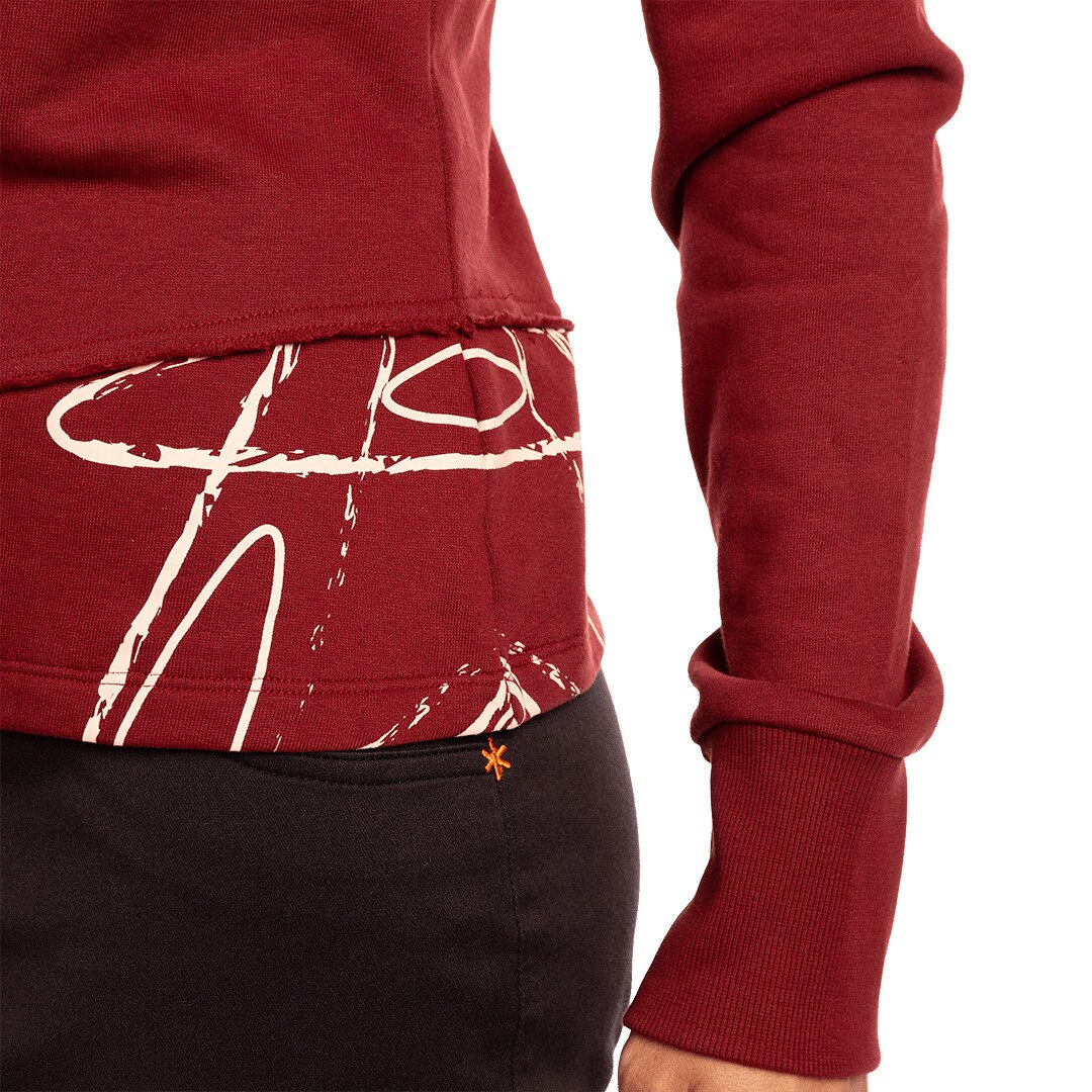 Sudadera de mujer Rosendal Trangoworld - Burdeos Burdeos-6