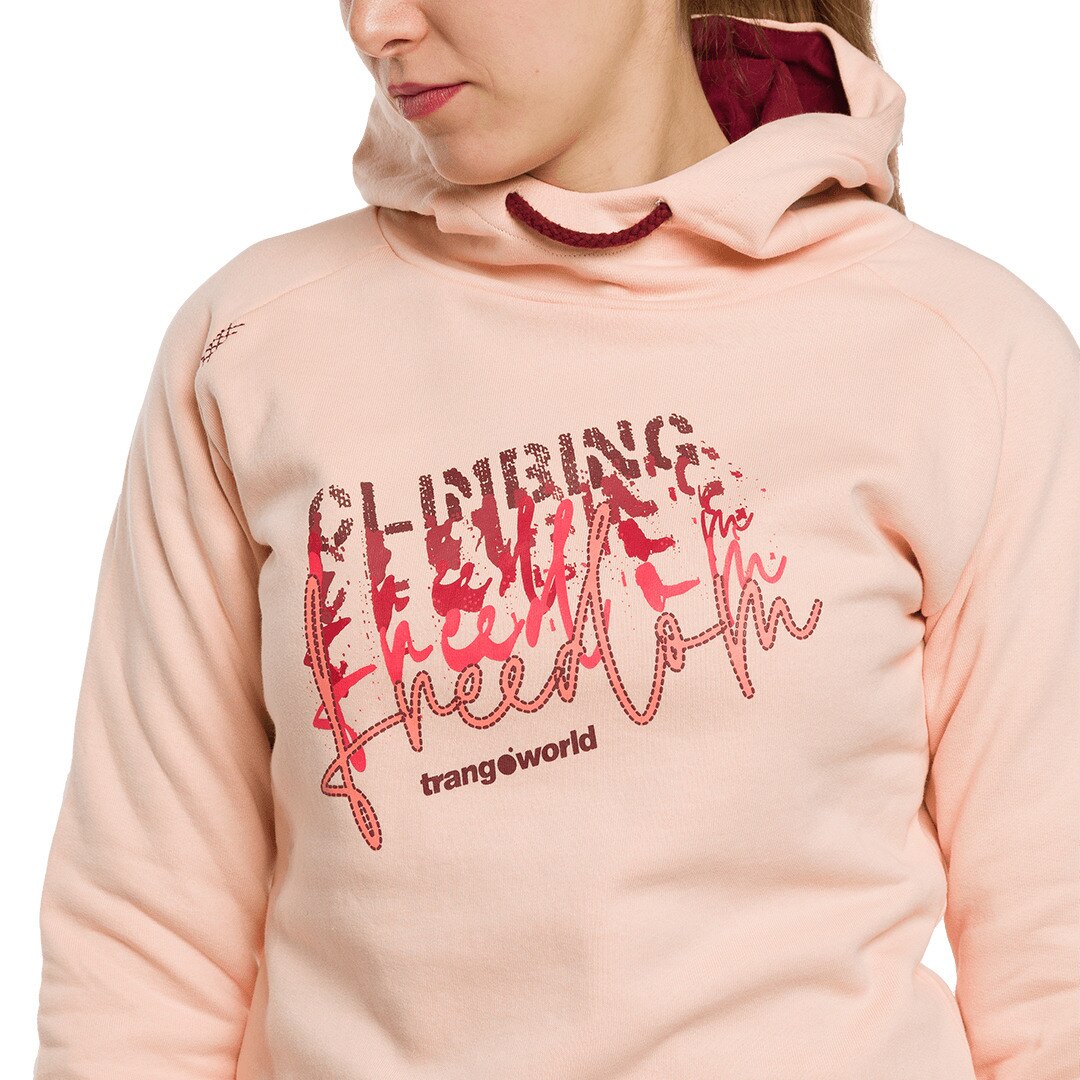 Sudadera de mujer Rosendal Trangoworld - Rosa claro Rosa claro-5