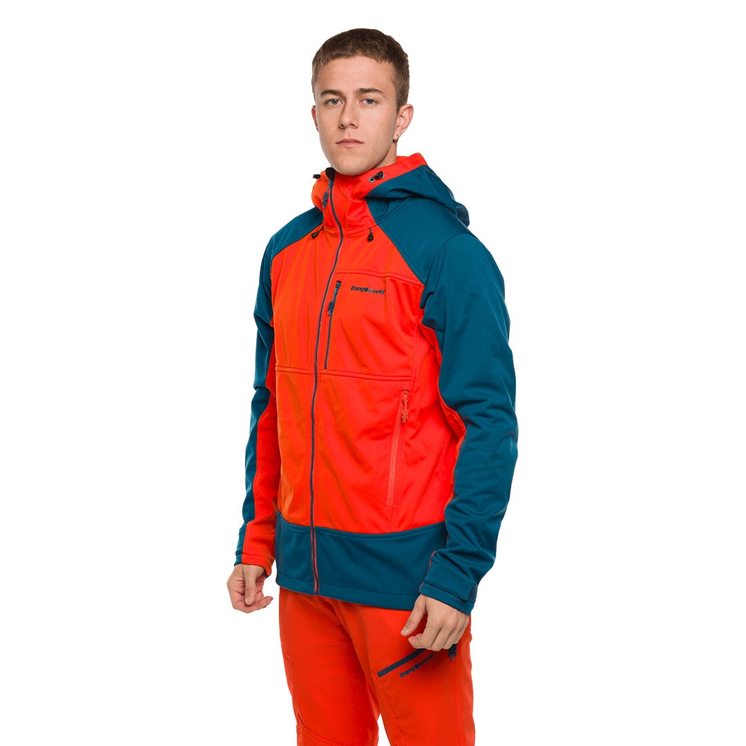 Imagen 3 de Chaqueta de hombre Trx2 soft pro dr Trangoworld - Naranja / Azul marino Naranja / Azul marino