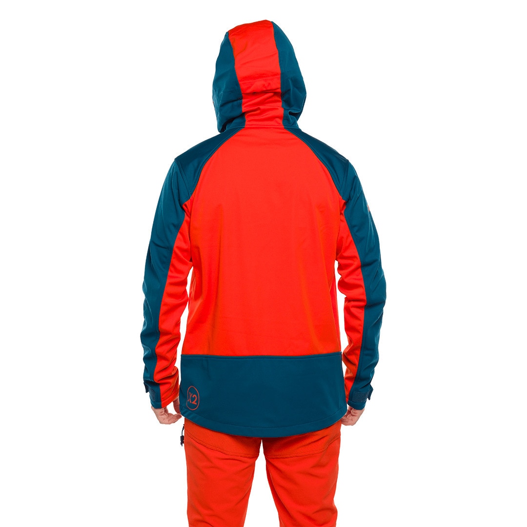 Imagen 4 de Chaqueta de hombre Trx2 soft pro dr Trangoworld - Naranja / Azul marino Naranja / Azul marino
