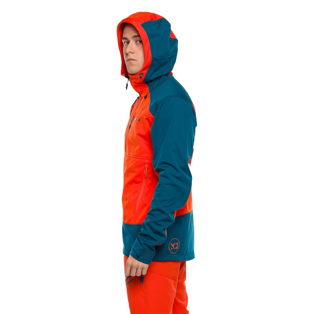 Imagen 5 de Chaqueta de hombre Trx2 soft pro dr Trangoworld - Naranja / Azul marino Naranja / Azul marino