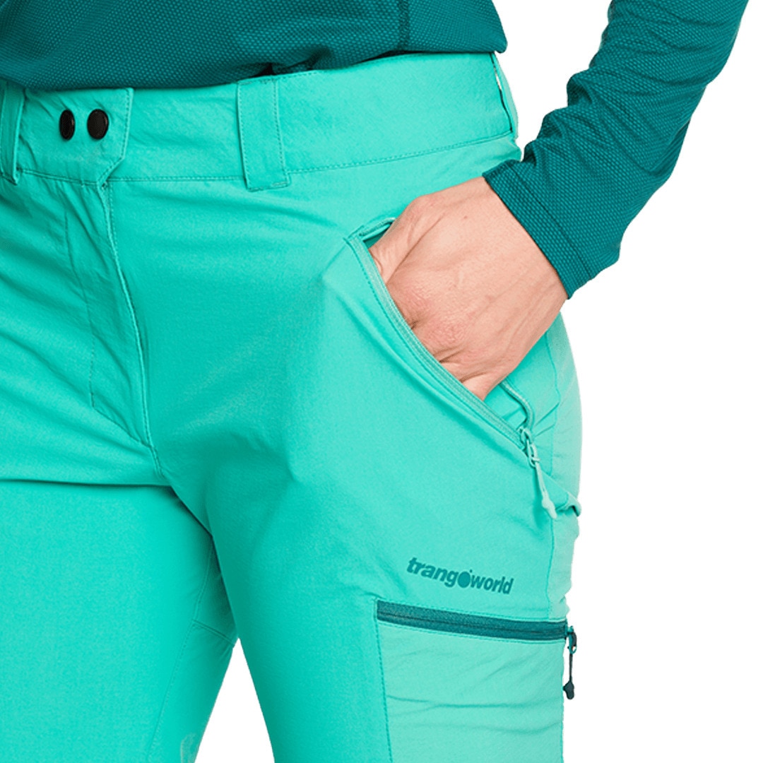 Pantalón de mujer Malaren Trangoworld - Verde oscuro Verde Agua-5
