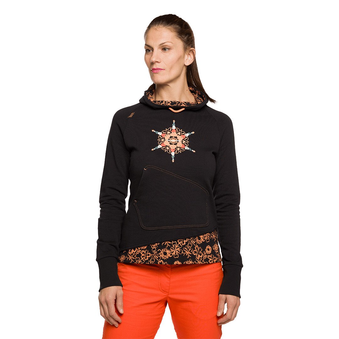 Sudadera de mujer Bucegi Trangoworld - Negro Negro-3