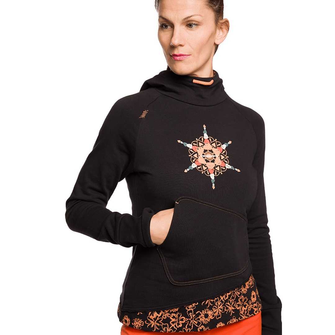 Sudadera de mujer Bucegi Trangoworld - Negro Negro-6
