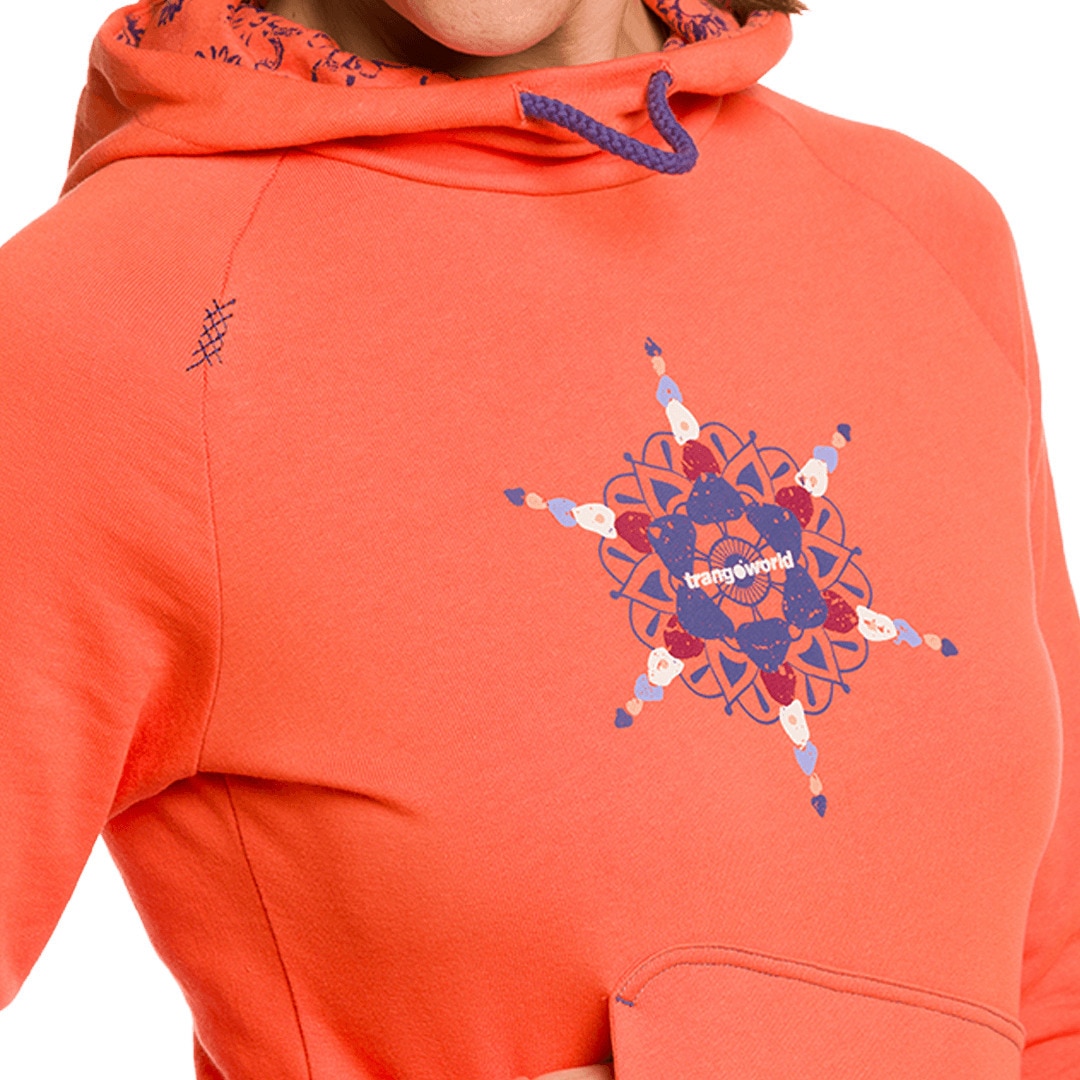 Sudadera de mujer Bucegi Trangoworld - Naranja Naranja-6