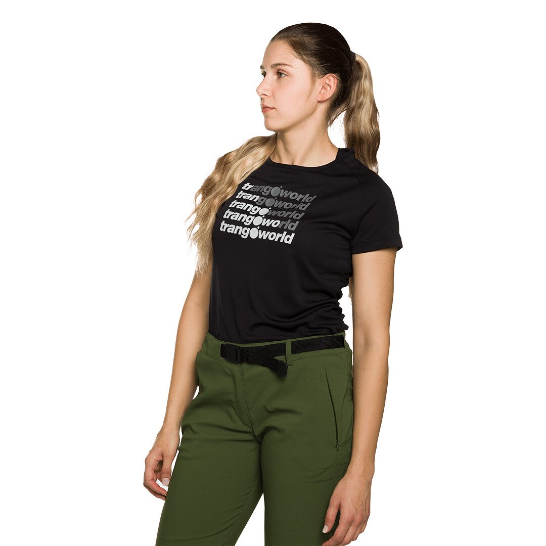 Camiseta de mujer Ohrid Trangoworld - Negro Negro-5