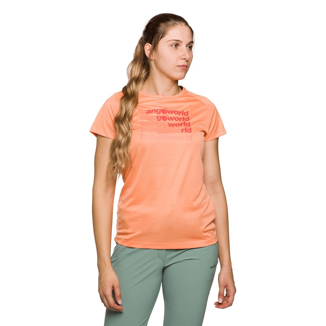 Camiseta de mujer Ohrid Trangoworld - Naranja claro Naranja claro-3