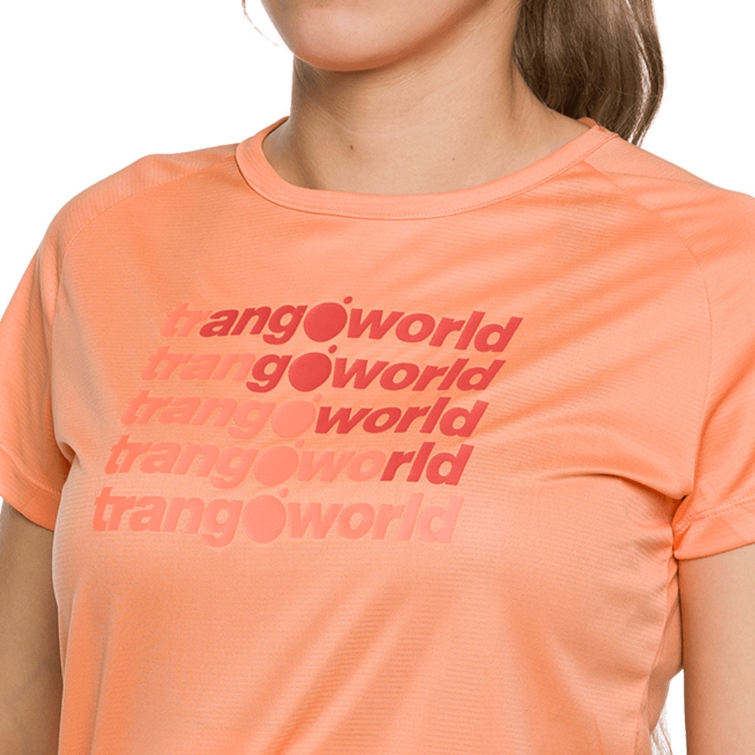 Camiseta de mujer Ohrid Trangoworld - Naranja claro Naranja claro-5