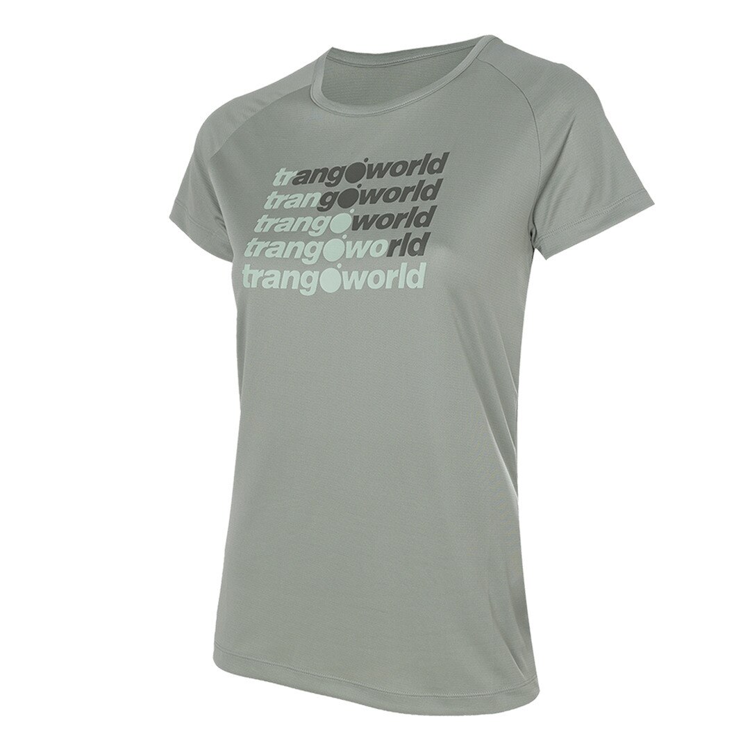 Camiseta de mujer Ohrid Trangoworld - Verde grisáceo Verde grisáceo-1