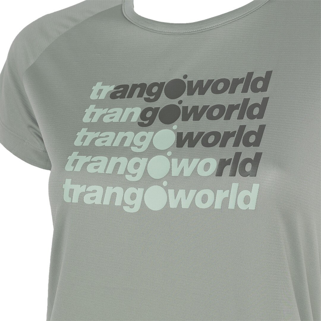 Camiseta de mujer Ohrid Trangoworld - Verde grisáceo Verde grisáceo-2