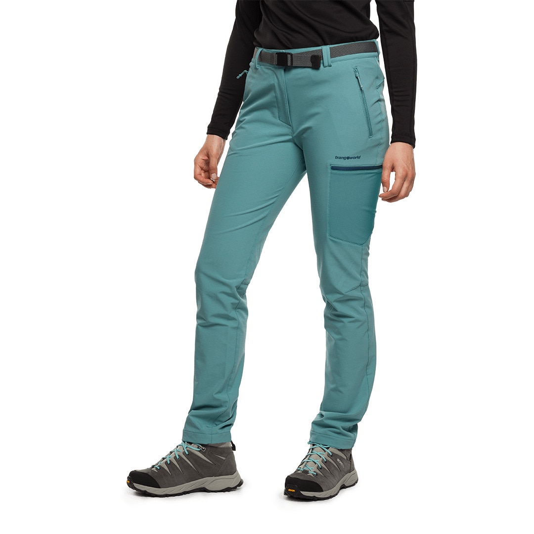 Pantalón largo de mujer Vivier Trangoworld - Verde azulado Verde azulado-4
