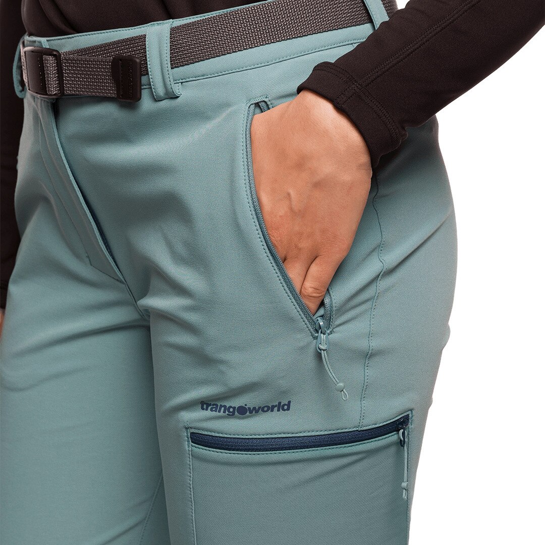 Pantalón largo de mujer Vivier Trangoworld - Verde azulado Verde azulado-5