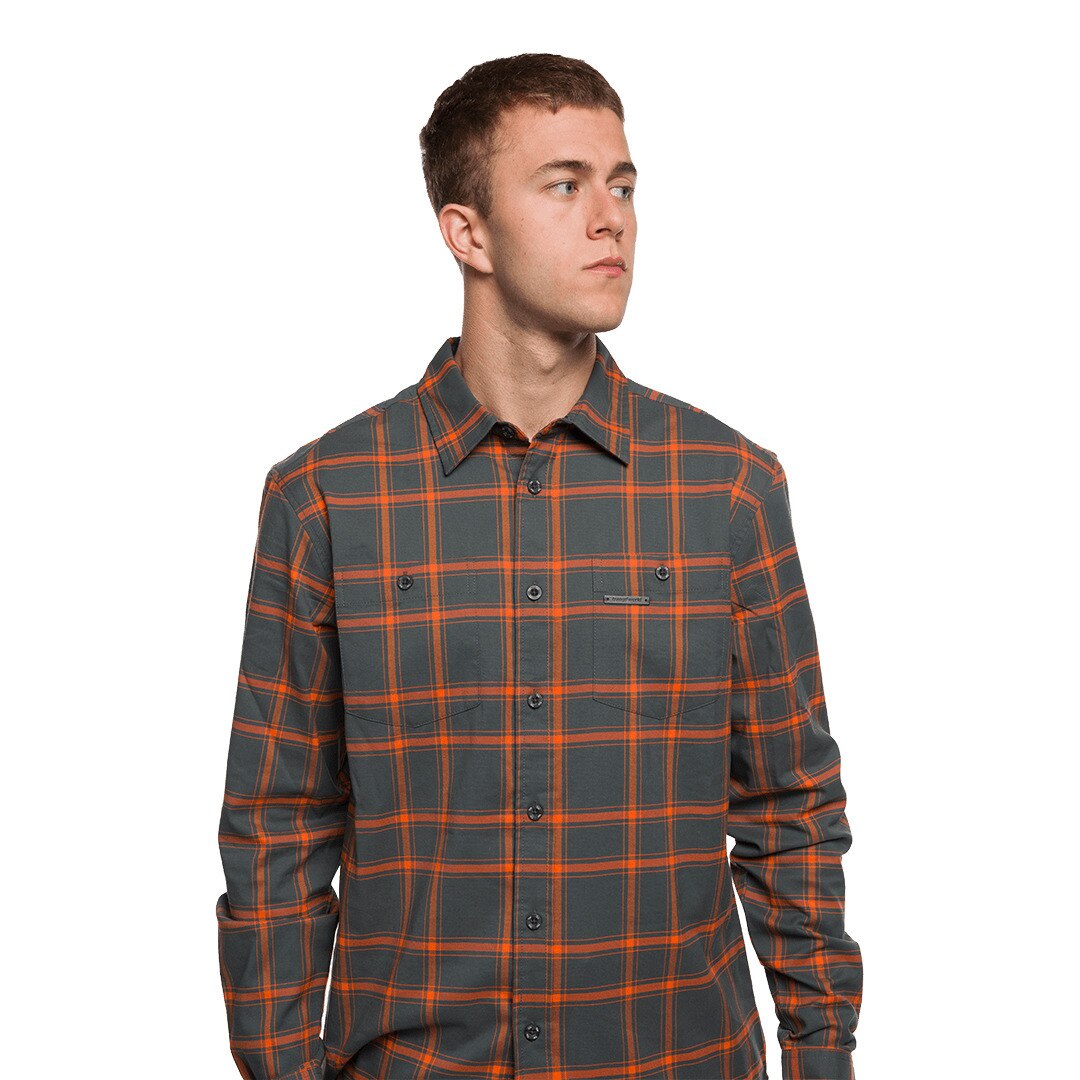 Camisa de hombre Zernez Trangoworld - Gris / Naranja Gris / Naranja-6