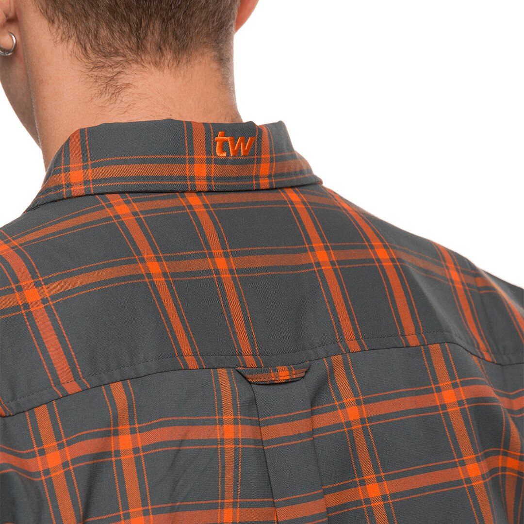 Camisa de hombre Zernez Trangoworld - Gris / Naranja Gris / Naranja-9