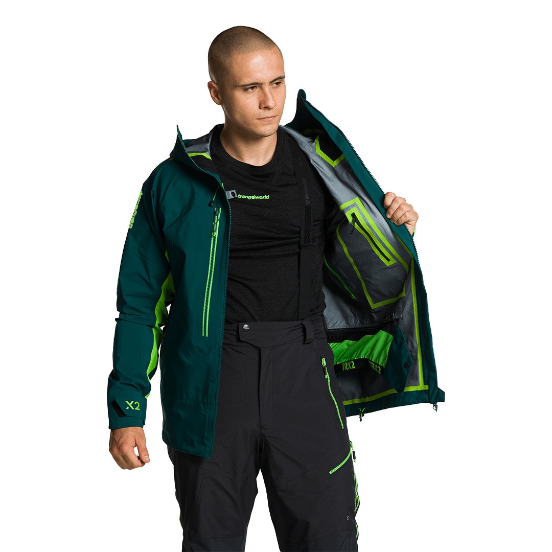 Chaqueta de hombre Trx2 shell evo Trangoworld - Verde oscuro Verde oscuro-9