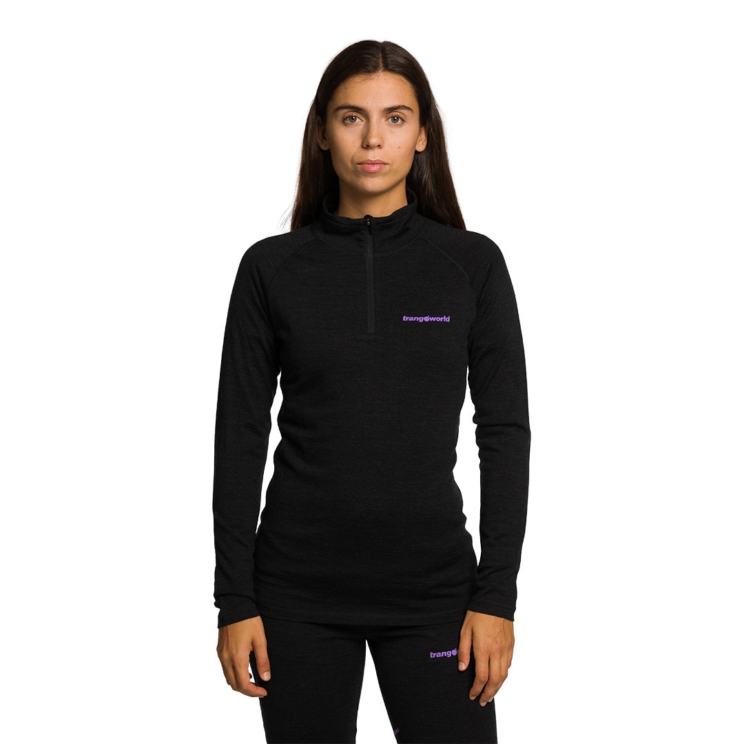 Imagen 1 de Camiseta de mujer Trx2 wool wm evo Trangoworld - Negro Negro