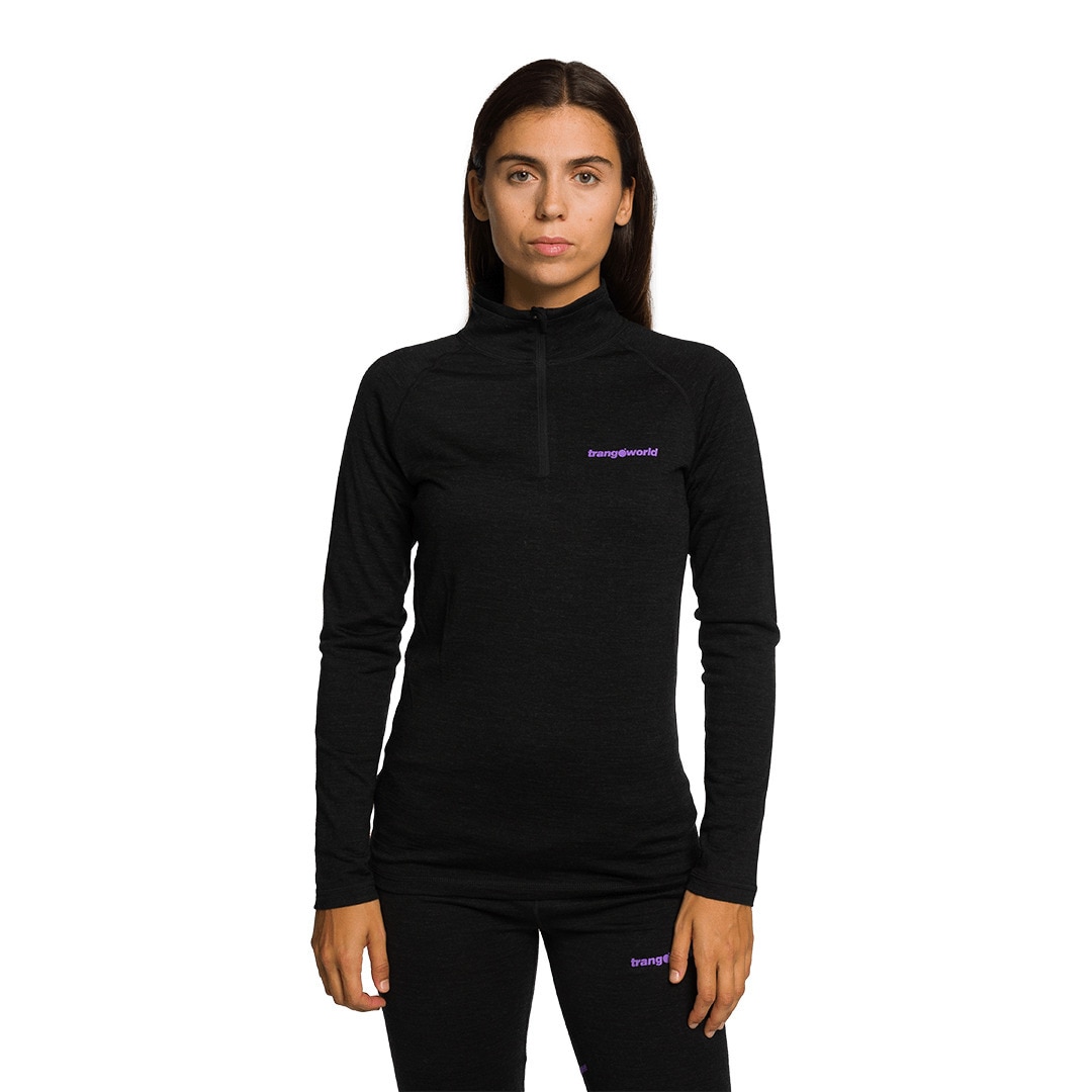 Imagen 4 de Camiseta de mujer Trx2 wool wm evo Trangoworld - Negro Negro