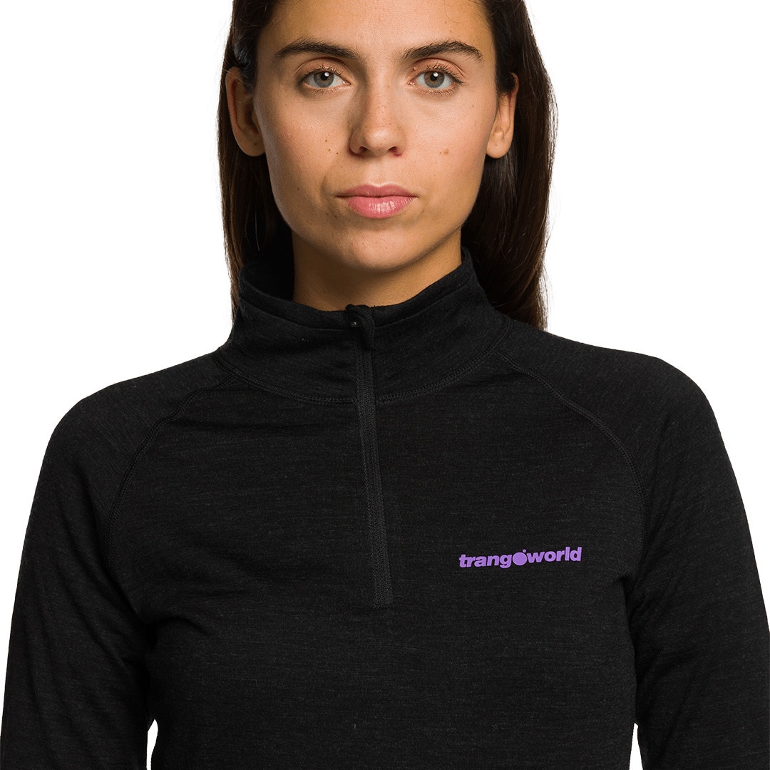 Imagen 5 de Camiseta de mujer Trx2 wool wm evo Trangoworld - Negro Negro