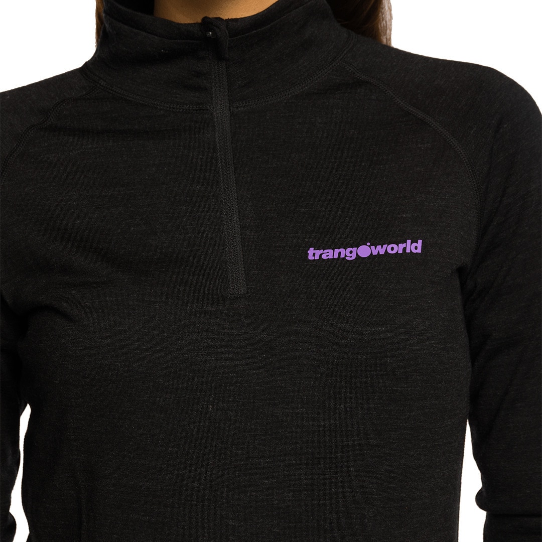 Imagen 6 de Camiseta de mujer Trx2 wool wm evo Trangoworld - Negro Negro
