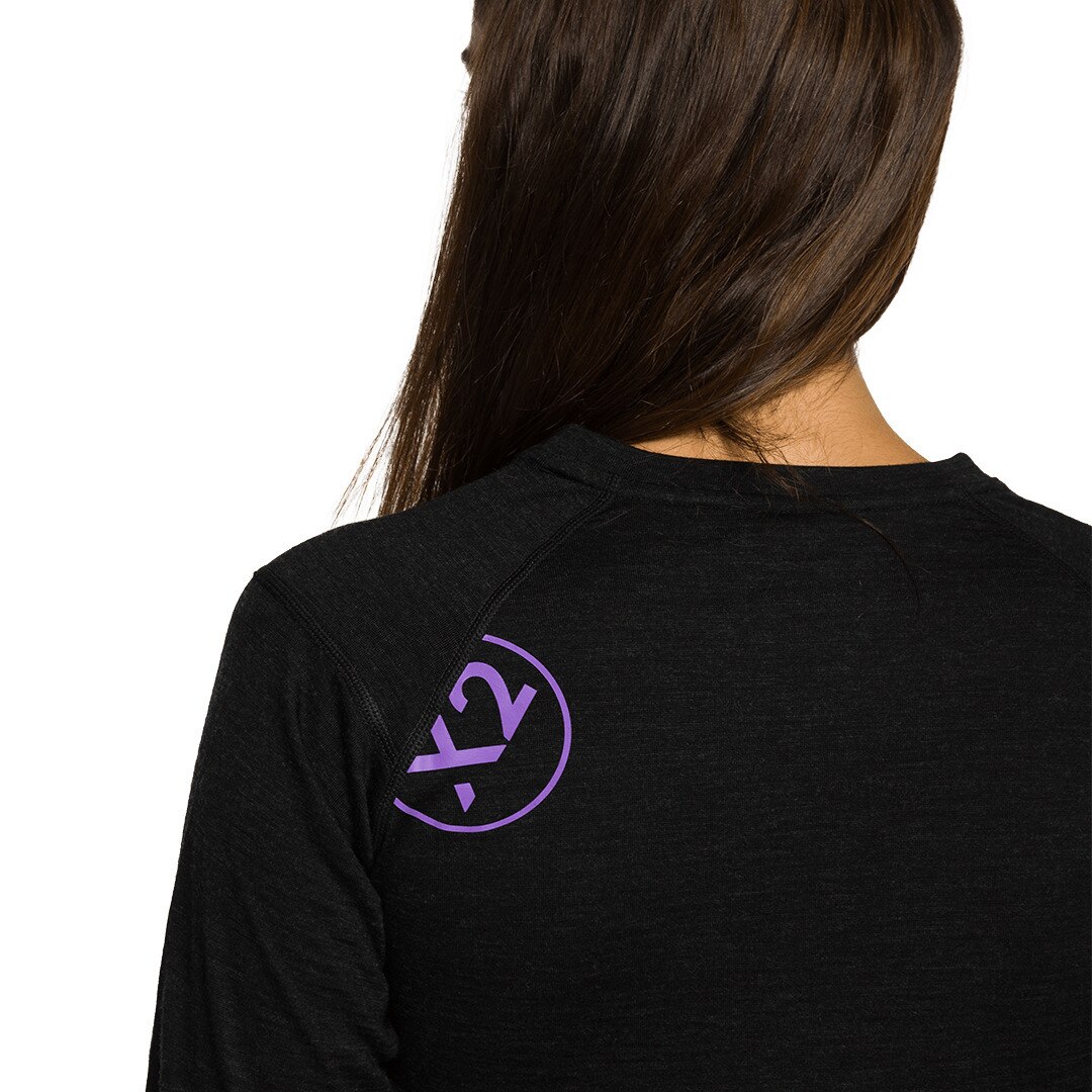 Camiseta interior de mujer Trx2 wool wm evo Trangoworld - Negro Negro-3
